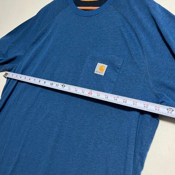 Carhartt  Men's Force Relaxed Fit Short-Sleeve Pocket T-Shirt Blue - Size XL - Picture 6 of 7
